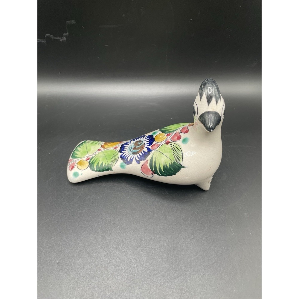 Vtg Hand painted Tonala Signed Pottery Bird folk art - Picture 2 of 10
